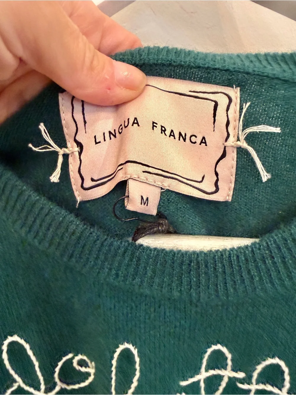 BRAND NEW Women’s Lingua Franca Crewneck Sweater, Size M - Picture 6 of 10